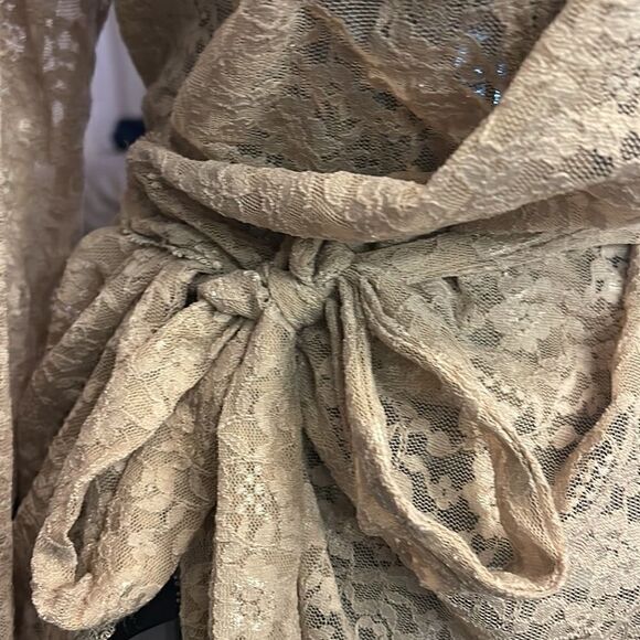 Victorias secret VS large tan lace wrap jacket/coat/top shirt - Picture 7 of 7